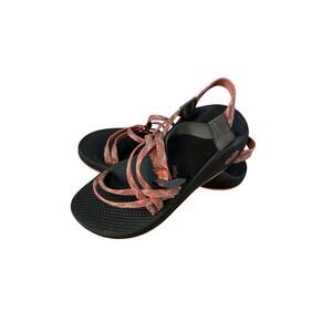 Ladies Orange And Gray Chacos Size 8M